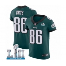Men's Nike Philadelphia Eagles #86 Zach Ertz Midnight Green Team Color Vapor Untouchable Elite Player Super Bowl LII NFL Jersey