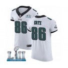 Men's Nike Philadelphia Eagles #86 Zach Ertz White Vapor Untouchable Elite Player Super Bowl LII NFL Jersey