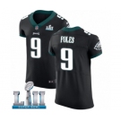 Men's Nike Philadelphia Eagles #9 Nick Foles Black Vapor Untouchable Elite Player Super Bowl LII NFL Jersey
