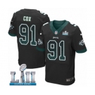 Men's Nike Philadelphia Eagles #91 Fletcher Cox Elite Black Alternate Drift Fashion Super Bowl LII NFL Jersey