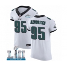 Men's Nike Philadelphia Eagles #95 Mychal Kendricks White Vapor Untouchable Elite Player Super Bowl LII NFL Jersey