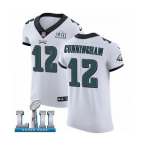 Men's Nike Philadelphia Eagles #12 Randall Cunningham White Vapor Untouchable Elite Player Super Bowl LII NFL Jersey