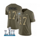 Men's Nike Philadelphia Eagles #17 Harold Carmichael Limited Olive Camo 2017 Salute to Service Super Bowl LII NFL Jersey