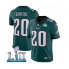 Men's Nike Philadelphia Eagles #20 Brian Dawkins Midnight Green Team Color Vapor Untouchable Limited Player Super Bowl LII NFL Jersey
