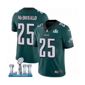 Men's Nike Philadelphia Eagles #25 Tommy McDonald Midnight Green Team Color Vapor Untouchable Limited Player Super Bowl LII NFL Jersey