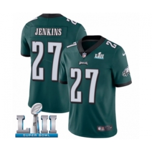 Men's Nike Philadelphia Eagles #27 Malcolm Jenkins Midnight Green Team Color Vapor Untouchable Limited Player Super Bowl LII NFL Jersey