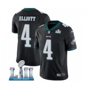 Men's Nike Philadelphia Eagles #4 Jake Elliott Black Alternate Vapor Untouchable Limited Player Super Bowl LII NFL Jersey