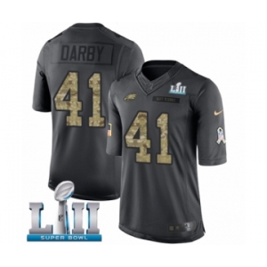 Men's Nike Philadelphia Eagles #41 Ronald Darby Limited Black 2016 Salute to Service Super Bowl LII NFL Jersey
