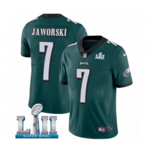 Men's Nike Philadelphia Eagles #7 Ron Jaworski Midnight Green Team Color Vapor Untouchable Limited Player Super Bowl LII NFL Jersey