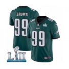 Men's Nike Philadelphia Eagles #99 Jerome Brown Midnight Green Team Color Vapor Untouchable Limited Player Super Bowl LII NFL Jersey