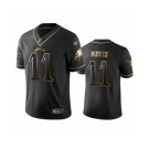 Men's Philadelphia Eagles #11 Carson Wentz Limited Black Golden Edition Football Jersey