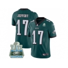 Nike Philadelphia Eagles #17 Alshon Jeffery Midnight Green Team Color Super Bowl LII Champions Men Stitched NFL Vapor Untouchable Limited Jersey