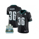 Nike Philadelphia Eagles #36 Jay Ajayi Black Alternate Super Bowl LII Champions Men Stitched NFL Vapor Untouchable Limited Jersey