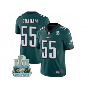 Nike Philadelphia Eagles #55 Brandon Graham Midnight Green Team Color Super Bowl LII Champions Men Stitched NFL Vapor Untouchable Limited Jersey
