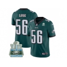 Nike Philadelphia Eagles #56 Chris Long Midnight Green Team Color Super Bowl LII Champions Men Stitched NFL Vapor Untouchable Limited Jersey