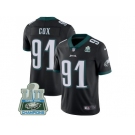 Nike Philadelphia Eagles #91 Fletcher Cox Black Alternate Super Bowl LII Champions Men Stitched NFL Vapor Untouchable Limited Jersey