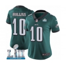 Women's Nike Philadelphia Eagles #10 Mack Hollins Midnight Green Team Color Vapor Untouchable Limited Player Super Bowl LII NFL Jersey