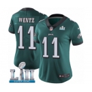 Women's Nike Philadelphia Eagles #11 Carson Wentz Midnight Green Team Color Vapor Untouchable Limited Player Super Bowl LII NFL Jersey