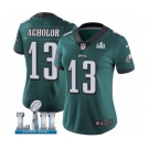 Women's Nike Philadelphia Eagles #13 Nelson Agholor Midnight Green Team Color Vapor Untouchable Limited Player Super Bowl LII NFL Jersey