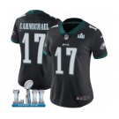 Women's Nike Philadelphia Eagles #17 Harold Carmichael Black Alternate Vapor Untouchable Limited Player Super Bowl LII NFL Jersey