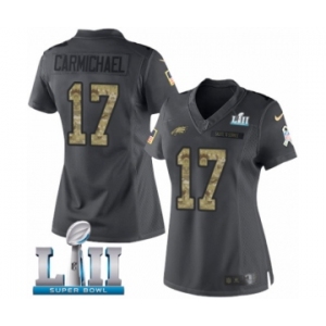 Women's Nike Philadelphia Eagles #17 Harold Carmichael Limited Black 2016 Salute to Service Super Bowl LII NFL Jersey