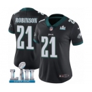 Women's Nike Philadelphia Eagles #21 Patrick Robinson Black Alternate Vapor Untouchable Limited Player Super Bowl LII NFL Jersey