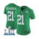 Women's Nike Philadelphia Eagles #21 Patrick Robinson Limited Green Rush Vapor Untouchable Super Bowl LII NFL Jersey