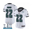 Women's Nike Philadelphia Eagles #22 Sidney Jones White Vapor Untouchable Limited Player Super Bowl LII NFL Jersey