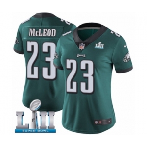 Women's Nike Philadelphia Eagles #23 Rodney McLeod Midnight Green Team Color Vapor Untouchable Limited Player Super Bowl LII NFL Jersey