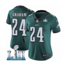 Women's Nike Philadelphia Eagles #24 Corey Graham Midnight Green Team Color Vapor Untouchable Limited Player Super Bowl LII NFL Jersey