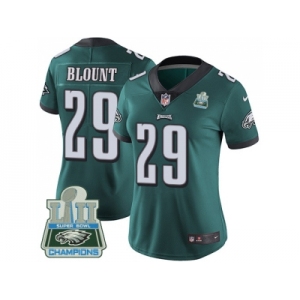 Womens Nike Philadelphia Eagles #29 LeGarrette Blount Midnight Green Team Color Super Bowl LII Champions Stitched NFL Vapor Untouchable Limited Jersey