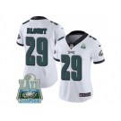 Womens Nike Philadelphia Eagles #29 LeGarrette Blount White Super Bowl LII Champions Stitched NFL Vapor Untouchable Limited Jersey