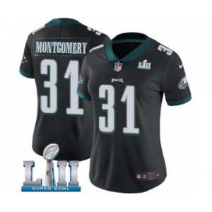 Women's Nike Philadelphia Eagles #31 Wilbert Montgomery Black Alternate Vapor Untouchable Limited Player Super Bowl LII NFL Jersey