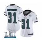 Women's Nike Philadelphia Eagles #31 Wilbert Montgomery White Vapor Untouchable Limited Player Super Bowl LII NFL Jersey