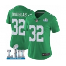 Women's Nike Philadelphia Eagles #32 Rasul Douglas Limited Green Rush Vapor Untouchable Super Bowl LII NFL Jersey