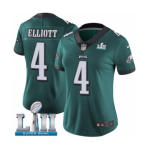 Women's Nike Philadelphia Eagles #4 Jake Elliott Midnight Green Team Color Vapor Untouchable Limited Player Super Bowl LII NFL Jersey