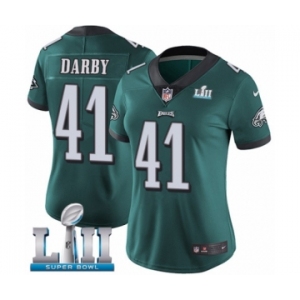 Women's Nike Philadelphia Eagles #41 Ronald Darby Midnight Green Team Color Vapor Untouchable Limited Player Super Bowl LII NFL Jersey
