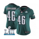 Women's Nike Philadelphia Eagles #46 Herman Edwards Midnight Green Team Color Vapor Untouchable Limited Player Super Bowl LII NFL Jersey