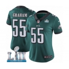 Women's Nike Philadelphia Eagles #55 Brandon Graham Midnight Green Team Color Vapor Untouchable Limited Player Super Bowl LII NFL Jersey