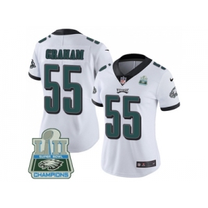 Womens Nike Philadelphia Eagles #55 Brandon Graham White Super Bowl LII Champions Stitched NFL Vapor Untouchable Limited Jersey