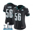 Women's Nike Philadelphia Eagles #56 Chris Long Black Alternate Vapor Untouchable Limited Player Super Bowl LII NFL Jersey
