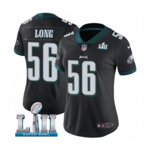 Women's Nike Philadelphia Eagles #56 Chris Long Black Alternate Vapor Untouchable Limited Player Super Bowl LII NFL Jersey
