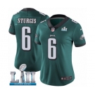 Women's Nike Philadelphia Eagles #6 Caleb Sturgis Midnight Green Team Color Vapor Untouchable Limited Player Super Bowl LII NFL Jersey