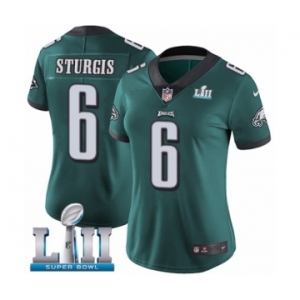 Women's Nike Philadelphia Eagles #6 Caleb Sturgis Midnight Green Team Color Vapor Untouchable Limited Player Super Bowl LII NFL Jersey