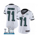 Women's Nike Philadelphia Eagles #71 Jason Peters White Vapor Untouchable Limited Player Super Bowl LII NFL Jersey