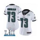 Women's Nike Philadelphia Eagles #73 Isaac Seumalo White Vapor Untouchable Limited Player Super Bowl LII NFL Jersey
