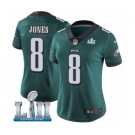 Women's Nike Philadelphia Eagles #8 Donnie Jones Midnight Green Team Color Vapor Untouchable Limited Player Super Bowl LII NFL Jersey