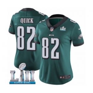 Women's Nike Philadelphia Eagles #82 Mike Quick Midnight Green Team Color Vapor Untouchable Limited Player Super Bowl LII NFL Jersey