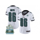 Womens Nike Philadelphia Eagles #86 Zach Ertz White Super Bowl LII Champions Stitched NFL Vapor Untouchable Limited Jersey