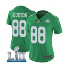 Women's Nike Philadelphia Eagles #88 Trey Burton Limited Green Rush Vapor Untouchable Super Bowl LII NFL Jersey